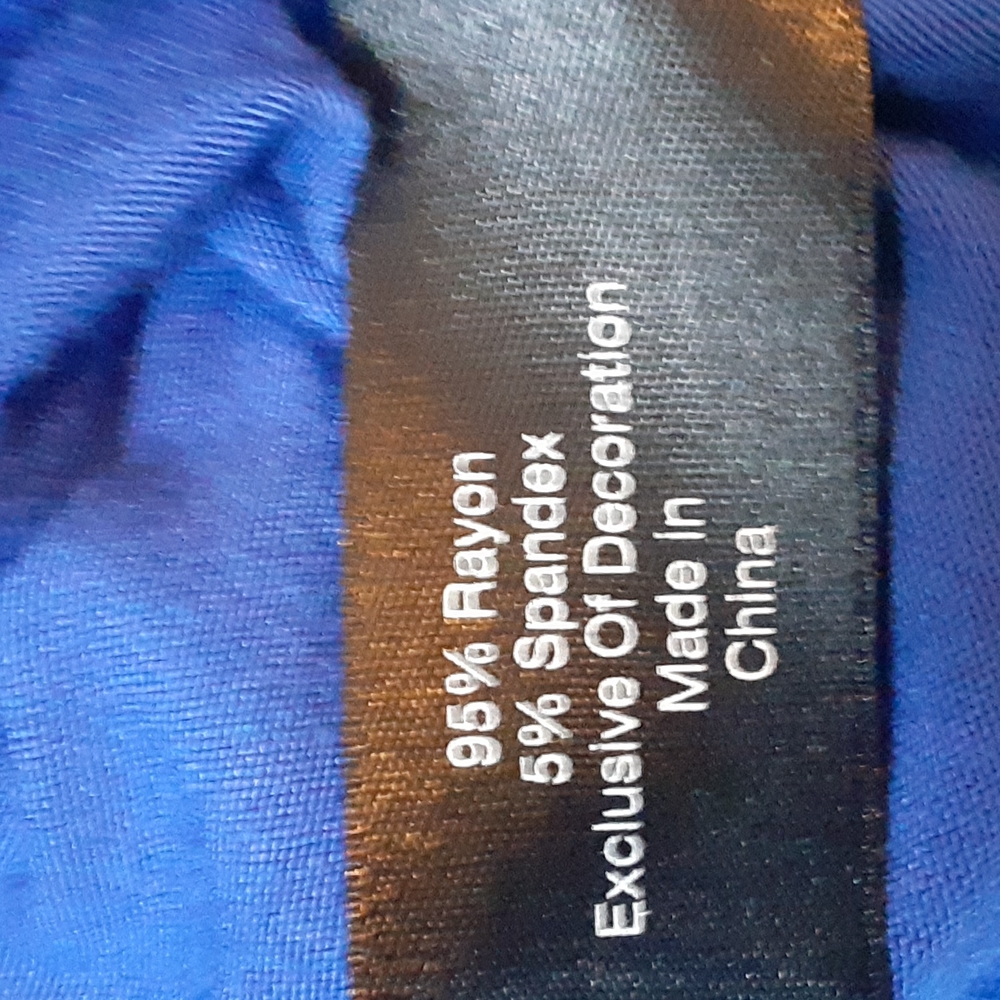 LANE BRYANT  BLUE DECORATIVE  CUT OUT AT NECK. SIZR 18//20 - Picture 8 of 9